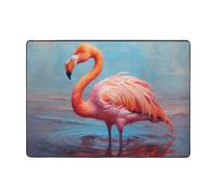 WZYWHJ Area Rugs,Living Room Floor Mats Runner Rug Non-Skip Nursery Mat Playing Carpet 80x58 inch Nice flamingo Printed