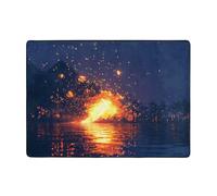 WZYWHJ Area Rugs,Living Room Floor Mats Runner Rug Non-Skip Nursery Mat Playing Carpet 80x58 inch Pixel Particle Storm Picture
