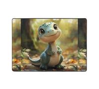 WZYWHJ Area Rugs,Living Room Floor Mats Runner Rug Non-Skip Nursery Mat Playing Carpet 80x58 inch Primitive Animals Picture