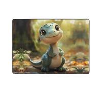 WZYWHJ Area Rugs,Living Room Floor Mats Runner Rug Non-Skip Nursery Mat Playing Carpet 80x58 inch Primitive Animals Picture
