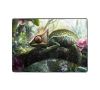 WZYWHJ Area Rugs,Living Room Floor Mats Runner Rug Non-Skip Nursery Mat Playing Carpet 80x58 inch Quiet Chameleon Picture
