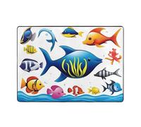 WZYWHJ Area Rugs,Living Room Floor Mats Runner Rug Non-Skip Nursery Mat Playing Carpet 80x58 inch sea Water Animals Picture