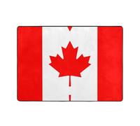 WZYWHJ Area Rugs,Living Room Floor Mats Runner Rug Non-Skip Nursery Mat Playing Carpet 80x58 inch Solid Color Canadian Flag Printed
