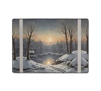 WZYWHJ Area Rugs,Living Room Floor Mats Runner Rug Non-Skip Nursery Mat Playing Carpet 80x58 inch The bitter cold winter Printed