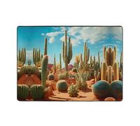 WZYWHJ Area Rugs,Living Room Floor Mats Runner Rug Non-Skip Nursery Mat Playing Carpet 80x58 inch The Territory of The Cactus Printed