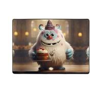 WZYWHJ Area Rugs,Living Room Floor Mats Runner Rug Non-Skip Nursery Mat Playing Carpet 80x58 inch The little monster holding the cake Printed