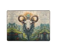 WZYWHJ Area Rugs,Living Room Floor Mats Runner Rug Non-Skip Nursery Mat Playing Carpet 80x58 inch The leader of the valley Printed