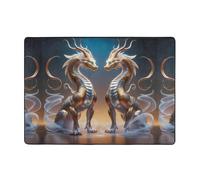 WZYWHJ Area Rugs,Living Room Floor Mats Runner Rug Non-Skip Nursery Mat Playing Carpet 80x58 inch Two big Pixiu Picture