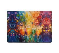 WZYWHJ Area Rugs,Living Room Floor Mats Runner Rug Non-Skip Nursery Mat Playing Carpet 80x58 inch Vibrant Celebration Picture