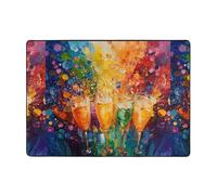 WZYWHJ Area Rugs,Living Room Floor Mats Runner Rug Non-Skip Nursery Mat Playing Carpet 80x58 inch Vibrant Celebration Picture