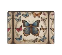 WZYWHJ Area Rugs,Living Room Floor Mats Runner Rug Non-Skip Nursery Mat Playing Carpet 80x58 inch Victorian Butterfly Pattern