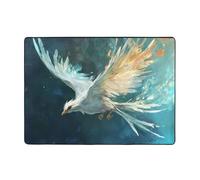 WZYWHJ Area Rugs,Living Room Floor Mats Runner Rug Non-Skip Nursery Mat Playing Carpet 80x58 inch White bird flying Picture