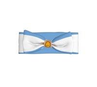 WZYWHJ Argentine flag Pattern baby bow headbands and elastic soft hair accessories for newborns and girls