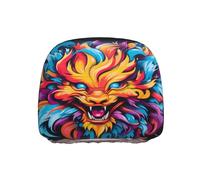 WZYWHJ Art Graffiti Fox Printed Seat Head Pillowcase Car Truck General Motors Parts Protective Cover one Pack