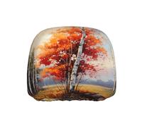 WZYWHJ Autumn Birch Trees Picture Seat Head Pillowcase Car Truck General Motors Parts Protective Cover one Pack