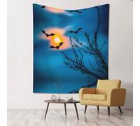 WZYWHJ Bat Under Night Sky Printed Wall Decoration Tapestry 60x51in Soft Durable Lightweight for Bedroom and Dorm Room Decor