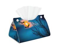 WZYWHJ Bat Under Night Sky Printing Paper Towels Rectangular Tissue Box Holder with Bottom Strap Modern Decorative Storage Bag