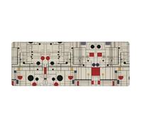 WZYWHJ Bauhaus lines printing Extra large rubber keyboard pad, thickened anti slip Office desk cushion