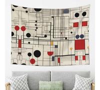 WZYWHJ Bauhaus lines printing Wall decoration tapestry suitable for bedroom and living room decoration arras 80x60in