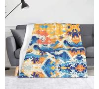 WZYWHJ Beach Maui Hawaii Sunset sea Waves Clouds Printed Blankets Throws - Lightweight Warm Comfortable Soft Durable Home Practical Rest Outdoor