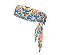 WZYWHJ Beach Maui Hawaii Sunset sea Waves Clouds Printed Headbands,Sports Head Tie,Headband for Men and Women,Hair Band for Running Workout Football