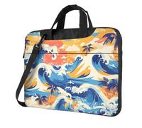 WZYWHJ beach maui hawaii sunset sea waves clouds Printing Ultra-thin portable single-shoulder laptop bag 13 inch computer accessories soft shockproof for laptops
