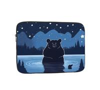 WZYWHJ Bear Bathing Under The Stars Prints Shockproof Portable Laptop Sleeve Case 12 inch for Men and Women Business Travel, School, Office Daily Use