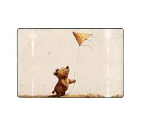 WZYWHJ Bear Flying a Kite Printing Anti-Slip Floor mat Carpet Rug 72"x48" for Living Room Office Coffee Table Bed Balcony