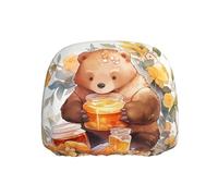 WZYWHJ Bear Stealing Honey Picture Seat Head Pillowcase Car Truck General Motors Parts Protective Cover one Pack