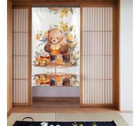 WZYWHJ Bear Stealing Honey Printing Curtains - Versatile Room Dividers for Home, Office, Kitchen, Bathroom - Stylish and Functional Curtain 34 x 56 in
