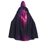 WZYWHJ Beating Heart Printing aldult Cosplay Poncho Hooded Cloak for men and women Halloween Party