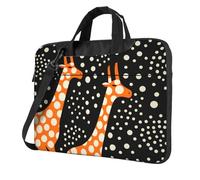 WZYWHJ Beautiful Giraffe Printed Laptop Bag - with Soft Interior, Multiple Pockets - Ideal for Men, Travel and Business, Black, 15.6 inch
