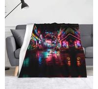 WZYWHJ Beautiful neon Lights Printing Blankets Throws - Lightweight Warm Comfortable Soft Durable Home Practical Rest Outdoor