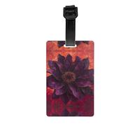 WZYWHJ Beautiful Purple Flowers Luggage Tag - Lightweight, Removable Wristband for Travel, Backpacks, Golf Bags