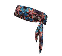 WZYWHJ Beautiful starfish Printing Headbands,Sports Head Tie,Headband for Men and Women,Hair Band for Running Workout Football