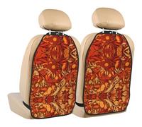 WZYWHJ Beautiful Sunflower Printed Car seat Anti Kick Storage pad 2 Pieces, Multi-Functional Storage Bag seat Protector After Installation