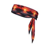 WZYWHJ Beautiful sunset Printing Headbands,Sports Head Tie,Headband for Men and Women,Hair Band for Running Workout Football
