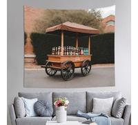 WZYWHJ Beer stall on the street Printing Indoor Decor Tapestry 60x51 in : Soft, Quality and lightweight Suitable for wall hanging tapestries