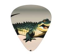 Wzywhj Big Mouth Crocodile Pattern Guitar Pick Easy Grip Uke Picks For Your Bass, Ukulele, Acoustic And Electric Guitarï¼Œ12 Piece