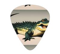 Wzywhj Big Mouth Crocodile Pattern Guitar Pick Easy Grip Uke Picks For Your Bass, Ukulele, Acoustic And Electric Guitar，12 Piece