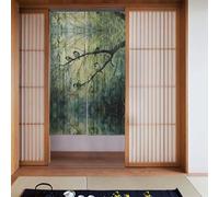 WZYWHJ Birds Chirping on The Willow Tree Printing Curtains - Versatile Room Dividers for Home, Office, Kitchen, Bathroom - Stylish and Functional Curtain 34 x 56 in