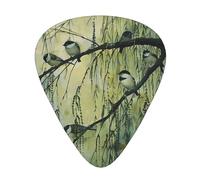 Wzywhj Birds Chirping On The Willow Tree Printing Guitar Plectrum Easy Grip Uke Picks Holding， Ukulele, Acoustic And Electric Guitar，12 Piece