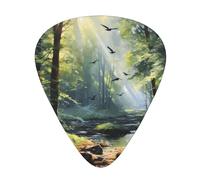 Wzywhj Birds Of The Forest Picture Guitar Pick Easy Grip Uke Picks Comfortable Feel, Ukulele, Acoustic And Electric Guitarï¼ŒGuitar Plectrums 12'S