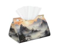 WZYWHJ Birds Soaring Illustration Printing Paper Towels Rectangular Tissue Box Holder with Bottom Strap Modern Decorative Storage Bag
