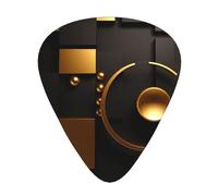 Wzywhj Black And Gold Background Picture Guitar Pick Easy Grip Uke Picks Comfortable Feel, Ukulele, Acoustic And Electric Guitarï¼ŒGuitar Plectrums 12'S