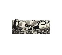 WZYWHJ Black cat in strange forest Pattern baby bow headbands and elastic soft hair accessories for newborns and girls