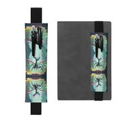 WZYWHJ Black Pixel Mantis Prints Leather Pen Holder Bookmark - Elastic Clip for Notebooks & Journals with Adjustable Strap, Holds 2-3 Pens