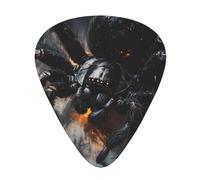 Wzywhj Black Spider Pattern Guitar Pick Easy Grip Uke Picks For Your Bass, Ukulele, Acoustic And Electric Guitar，12 Piece