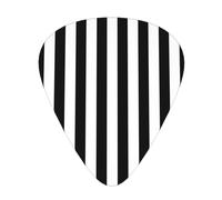 Wzywhj Black & White Stripe Printed Guitar Picks 12 Piece, Easy Grip Uke Picks Hold In One'S Hands, Ukulele, Acoustic Or Electric Electric Guitar