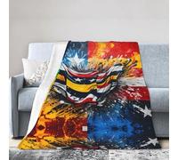 WZYWHJ Blankets 40"x30" - Lightweight, Durable, and Compact Anti-Wrinkle Blanket for Bed, Sofa, Camping, Cinema, and Travel Color Flag Printed